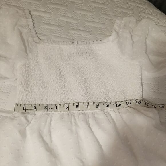 TECREW Womens Square Neck Puff Sleeve Mini Dress Small NWT - Picture 14 of 14